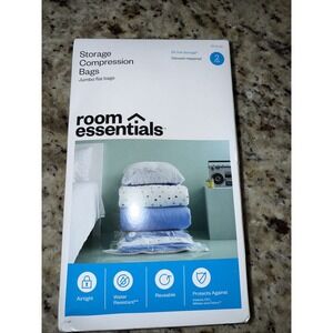 2 Compression Bags Jumbo Clear -‎ Room Essentials™. New In Box 4187